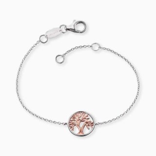 Engelsrufer Armband mit Lebensbaum rosé/silber