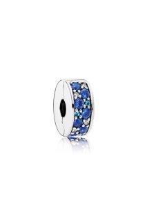 PANDORA Clip Blue Mosaic Shining Elegance