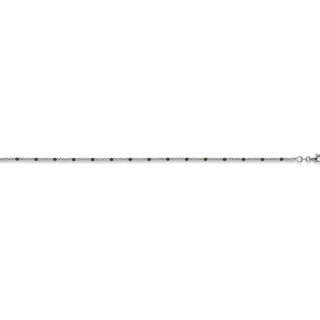 KOOS Kügelchen-Armband 585/- Weißgold/schwarz 21 cm