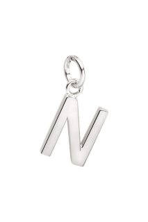 NANA KAY Halskette mit Buchstaben-Anhänger "N" Sterlingsilber rhodiniert