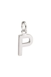 Silver Trends Halskette mit Buchstaben-Anhänger "P" Sterlingsilber rhodiniert