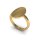 TRAUMWERK Ring Platte oval 925/- vergoldet W56