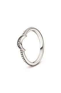 PANDORA Ring Mondsichel Metallperlen W56