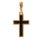TRAUMWERK Anhänger Kreuz 925/- vergoldet mit Onyx