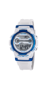 CALYPSO Unisex-Uhr Digital Weiß/Metallicblau mit...