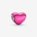 PANDORA Charm metallic rosafarbenes Herz
