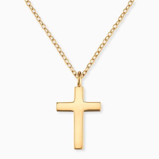 Engelsrufer Halskette mit Kreuz vergoldet