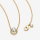PANDORA 14k gold plattiert Collier-Halskette Funkelnder Runder Strahlenkranz 