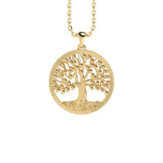 TRAUMWERK Halskette Lebensbaum 925/- Sterlingsilber vergoldet