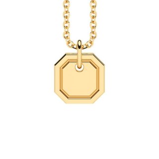 TRAUMWERK Halskette Oktogon 925/- vergoldet gravierbar