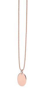 NANA KAY Halskette mit Gravurplatte oval 925/- rosé