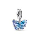 PANDORA Murano-Glas Charm-Anhänger Blauer Schmetterling