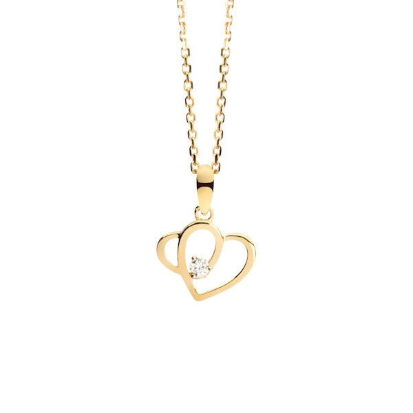 NANA KAY GOLD Halskette mit Doppel-Herz-Anhänger 375/- Gelbgold bezahlbar  online erwerben | Juwelier Hennings