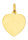 Gravurplatte Herz 333/- Gelbgold 13 mm poliert