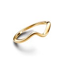 PANDORA 14 k gold plattiert Ring Non-stackable Polished Wave