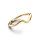 PANDORA 14 k gold plattiert Ring Non-stackable Polished Wave Größe 54