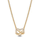 PANDORA 14k gold plattiert Halskette Sparkling Infinity...