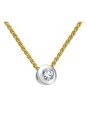 Brillant Halskette 585/- Gelbgold/Weißgold 0,10 ct